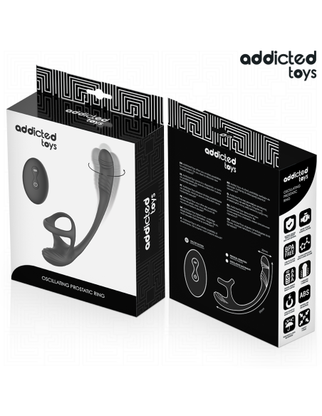 ADDICTED TOYS PLUG ANAL VIBRACIAN Y WAVING 360Aº Y ESTIMULADOR TESTACULOS